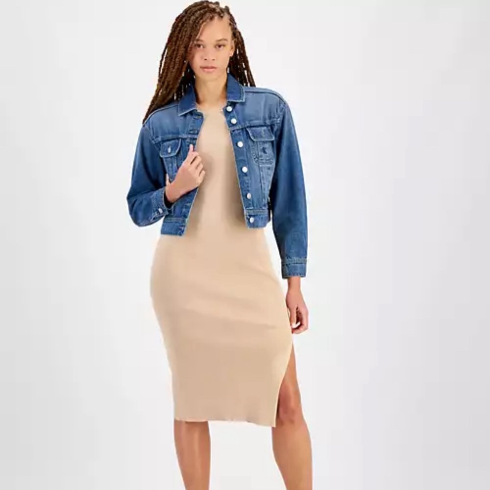 Calvin Klein women’s trucker denim jacket